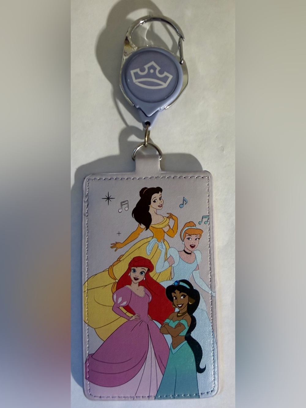 Disney Princess Retractable Lanyard With Pouch New